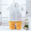 Trousers Fashion Princess 3pcs Clothing Sets Flower Coat+t Shirt+pants Toddler Girl Cotton Suit Children Baby Kids Birthday Party Outfits