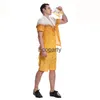 New Oktoberfest Costume For Men Women Bavarian Beer Cosplay Fancy Outfits Yellow Beer Suit 3d Printed Clothes Carnival Party Set
