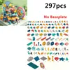 297pcs Málore elétrico Run Blocks Blocos de construção de villa Playground Circulated Slide Trinques para crianças Presente de aniversário