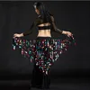 Paillettenbauch -Tanz Hip Schal für Frauen sexy Bellydance Quaste Hip Wrap Rock Belt Hipskirt Kostümzubehör Musikfestival