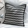 Pillow Modern Fashion Geometric Black Square Throw Pillow/almofadas Case 45 Teen European Simple Comfortable Cover Home Decore