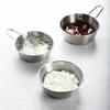 Tigelas 304 tigela de aço inoxidável conjunto para macarrão salada de frutas sobremesas de mesa coreana de mesa com punho de lanche a panela