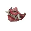 Face Cover Latex Half Face Scary Teeth Halloween-Demon Oni Party Mask Toy Asia Jaw Fangs Half Face Cosplay Prop Costume Samurais 240328