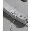 Colliers pendants design de niche nouilles irrégulières ot boucle lotus feuille de texture chaîne S925 Collier en argent sterling femelle