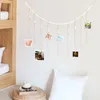 Frames perles String Po Storage Sœur Picture en bois Perles suspendues Clips de pellicule Garland Decoration Holders