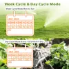 Garden Watering Accessories Timer 2 Zone 2 Programs 3 LCD Digital Rain Delay Watering Week and Day Cycles Faucet Hose with Valve