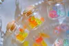 Dollhouse Miniature Cute Cute Gummy Bears Candy Glass Jar för Barbies OB11 Doll Tillbehör Leksaker