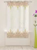 Bohemia Retro Modèle de chambre à coucher ethnique Organza Voile Curtain Window Traitement Drapes en tulle rideaux pour les rideaux transparents du salon