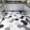 Cozinha Decoração de tapete de piso à prova d'água Luxo Luxo PVC tapetes de tapete grande tapete de tamanho longo