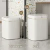 Lixeiras de resíduos 11/13L Lixo do sensor inteligente lata com tampa automática de lixo de lixo elétrico Banheiro de cozinha Banheiro à prova d'água Branca Branca L49