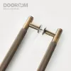 Dooroom Antique Brass Door Двойная односторонняя шнурная ручка бара Деревянные ворота стеклянная дверная дверная ручка для душа ручка латунь