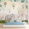 Auto -adesivo personalizado removível Aceite papéis de parede para sala de estar Safari TV animal Background Wall Design Panel Paper Papers Home Mural