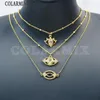 Kettingen 10 stuks Zirkonia Eyes Style Hangketting Multi Design Women Chain Trendy Jewelry 52944