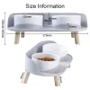 Food Feeders Cats Dogs Double Bowl Adjustable Height Protecting Cervical Spine Anti Overturning Pet Elevated Drinker Water Dish