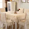 Chair Covers Lace Jacquard Weave Braid Dining Cover Doubledeck Tippet Exquisite Design Table Cloth Household Ornament