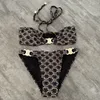 Новый дизайнер классики Celbrand Bikini Woman Printing Lace Up Бикини с двумя частями купальники Классические буквы купальные костюмы для купания роскошные купальники