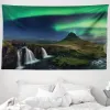 Northern Lights Tapestry Waterfall Night Polar Starry Sky Picnic Mat Plage Touleur serviette murale