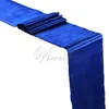 Столовый бегун 10pcs Royal Blue Satin Runners 12 "x 108 '' Банкетные украшения свадебной вечеринки 30 см 275см