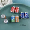 10pcs缶缶樹脂チャーム3D飲料ボトルペンダントジュエリーのためのdiyキーチェーンイヤリングネックレスの発見卸売