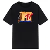 80年代90年代のバンドメンレトロTシャツMTVスローバックTシャツヴィンテージミュージックテレビカルチャーTシャインサイズのトップスループマスキュリナシャツ