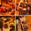 DIY Holzpuppenhaus Colmar Town Model Buch Nook Buchhandbuch Miniatur mit Möbeln Kit Spielzeug Kindermädchen Erwachsene Geschenk Casa