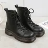 Stiefel 2024Thick-Soled Spür-up kurz kleines Leder Britisch-Röhre bequeme und elegante Ritterfrauen