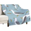 Seagull and chips Throw Blanket Comforter Blanket Stuffed Blankets Personalized Gift Giant Sofa Blanket