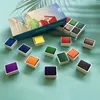 12 Farben Feste Aquarellfarbe Set Professionelles Landschaft Farb Aquarell Pigment Malerei für Anfänger Zeichnen Kunstzubehör