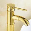 Bathroom Sink Faucets Bamboo Shape Gold Color Brass Vessel Basin Mixer Tap Faucet Single Lever One Hole Agf011
