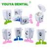 50pcs طفل الأسنان مربع بلاستيك الأطفال صناديق تخزين أسنان الحليب التذكاري لإنقاذ هدية منظم الأسنان المتساقطة حاوية حديثي الولادة هدية حديثي الولادة