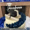Zapasy imprezowe spersonalizowane topper do ciasta ukończenia szkoły 16. urodziny niestandardowy złoty błysk