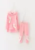 Toddler Girls Clothing Set Children Tracksuits For Girls Rabbit SLong Sleeve Hooded Autumn Girls clothes set3782512