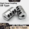 1PCS D40L60 SB RIGIDE CALLAG COUPLAGE INSCRIPTION 14/15/16/17mm Aluminium D40 L60 Tie à vis