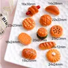 Figurines décoratives 10pcs pain burger series résine arrière cabochons pour épingle à cheveux scrapbooking bricolage bijoux artisanat accessoires