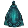 Unisex Witch Party Reversible Hooded Adult Vampires Cape Cloak Ethnic Tree With Branches Mellanöstern Marockan Arch