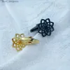 Manşet bağlantıları lüks manşetler için lotus cufflink içi boş tasarım takım elbise gömlek düğmeleri kişiselleştirilmiş paslanmaz çelik mücevher etnik hediyeler y240411