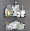 Étagère de salle de bain murale sans forage d'espace de rouille d'espace de rangement de douche en aluminium abriseur de salle de bain accessoires de salle de bain