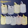 Hot Sell Iced Out Dog Tag Sier Lab Diamond Jewelry Men Women Hip Hop Gra Certified Moissanite Necklace Pendant