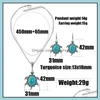 Pendant Necklaces 32 Styles Turquoise Jewelry Sets Necklace Earrings Suit Drop For Women Fashion Accessories Nature Stone Wedding Deli Dhd8S