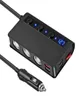 Adaptador do isqueiro de cigarro 180W Carregador de carro 12v24V 3Socket Cars Power DC Splitter com 3 portas USB 1 TypeC Port7264241