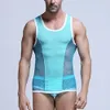 Mens Mesh Patchwork Vest Sheer Tank Tops ärmlös skjorta Gym Sport Slim Muscle Top Ice Silk Bodybuilding Fitness Sexig Singlet 240412