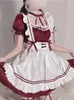 Anime kostuums CP5XL Lolita Maid Dress Vintage serveerster Kostuums voor feestclub Outfit Schoolgirl Cosplay Uniform Cute Chemise Role Play Set 240411