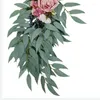Decoratieve bloemen jfbl trouwsfeer welkom lay-out ontwerp muur gemonteerde simulatie rose wilgen lintel decoratie