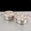 Double Boilers Stainless Steel Soup Pot Braiser Pan Lid Stew Kitchen Cooking Home Multi-functional