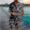 Tracksuits voor heren Rooster Punk Streetwear Hawaiiaanse vakantieknop Shirts Shirts Shorts Color Hip Hop Sets Tracksuits Casual Beach Men Clothing