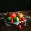 Tea Trays Tray Ceramic Pots And The Pot Of Dry-Bulb Disk Creative Large Fruit Dian Xin Pan Platter To Serve Food Dessert