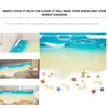 Wall Stickers 3D Flooring Sticker Beach Pattern Bedroom Kitchen Toilets Floor Painting Self-adhesive Removable Non-Slip Wallpaper