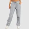 Weitbeinhosen für Frauen Fleece ausgekleidete Jogginghosen gerade unten Allmath Allmath Fitness Jogger Reisen Basic 240412