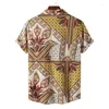 Camisas casuales de hombres Camiseta de moda Moda Tiki Blusas Camisetas sociales de lujo Polo de algodón hawaiano de alta calidad