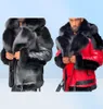 Men039s Fur Faux Leather Winter Jacket Hapicken Velvet Collares Zipper Block Color Block Moda Red Men9181995